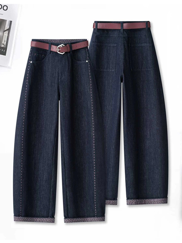 Vintage Fashion La - La Chapelle 데님 블루 빈티지 와이드