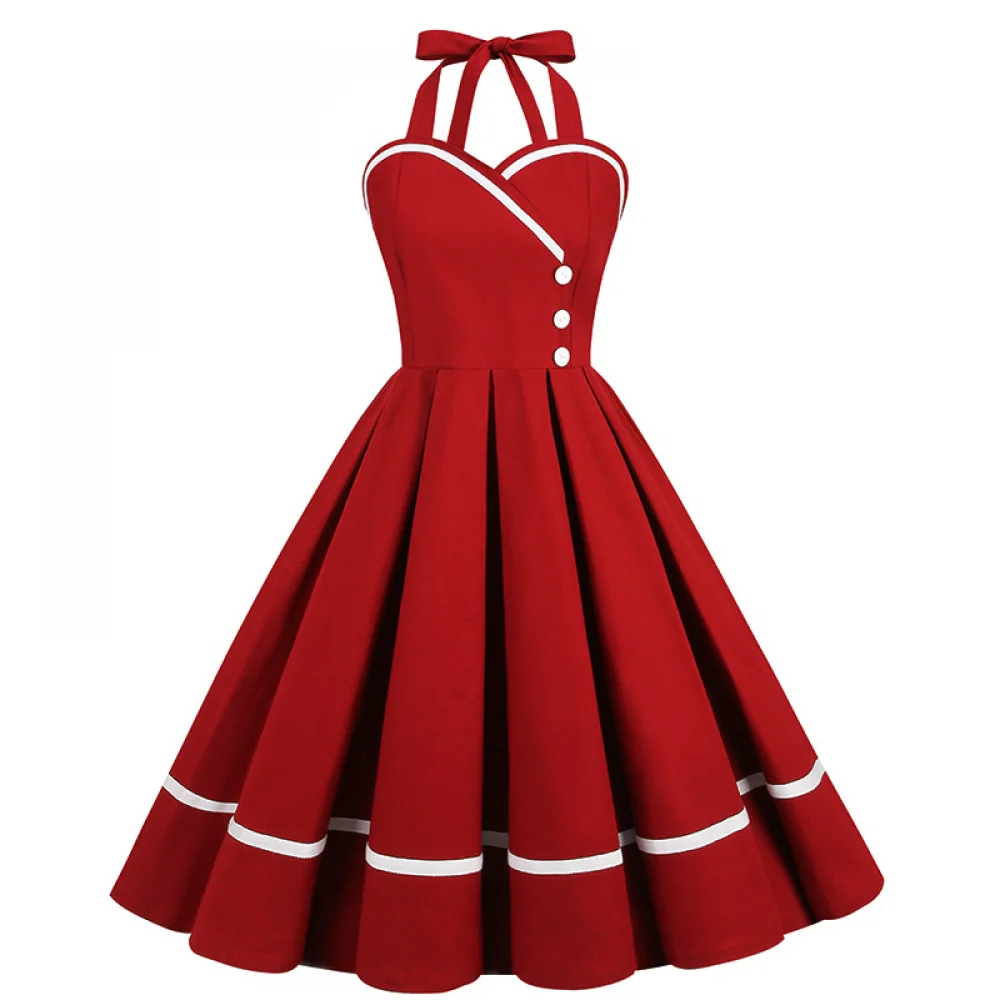 Vintage Fashion Dresses - 할로윈 50s 60s 80s 레트로 드레스
