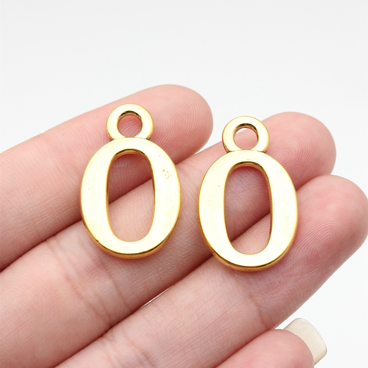 Vintage Fashion Stores - 10개 26x16mm 앤틱 골드 컬러 숫자