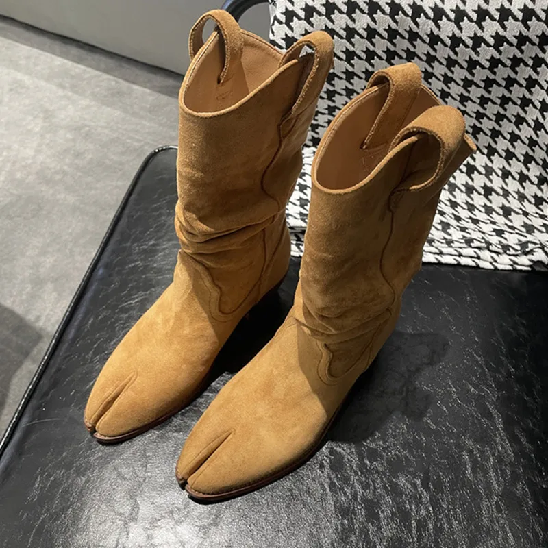 Vintage Fashion Online - 패션 빈티지 부츠 스플릿 토우즈 한국식