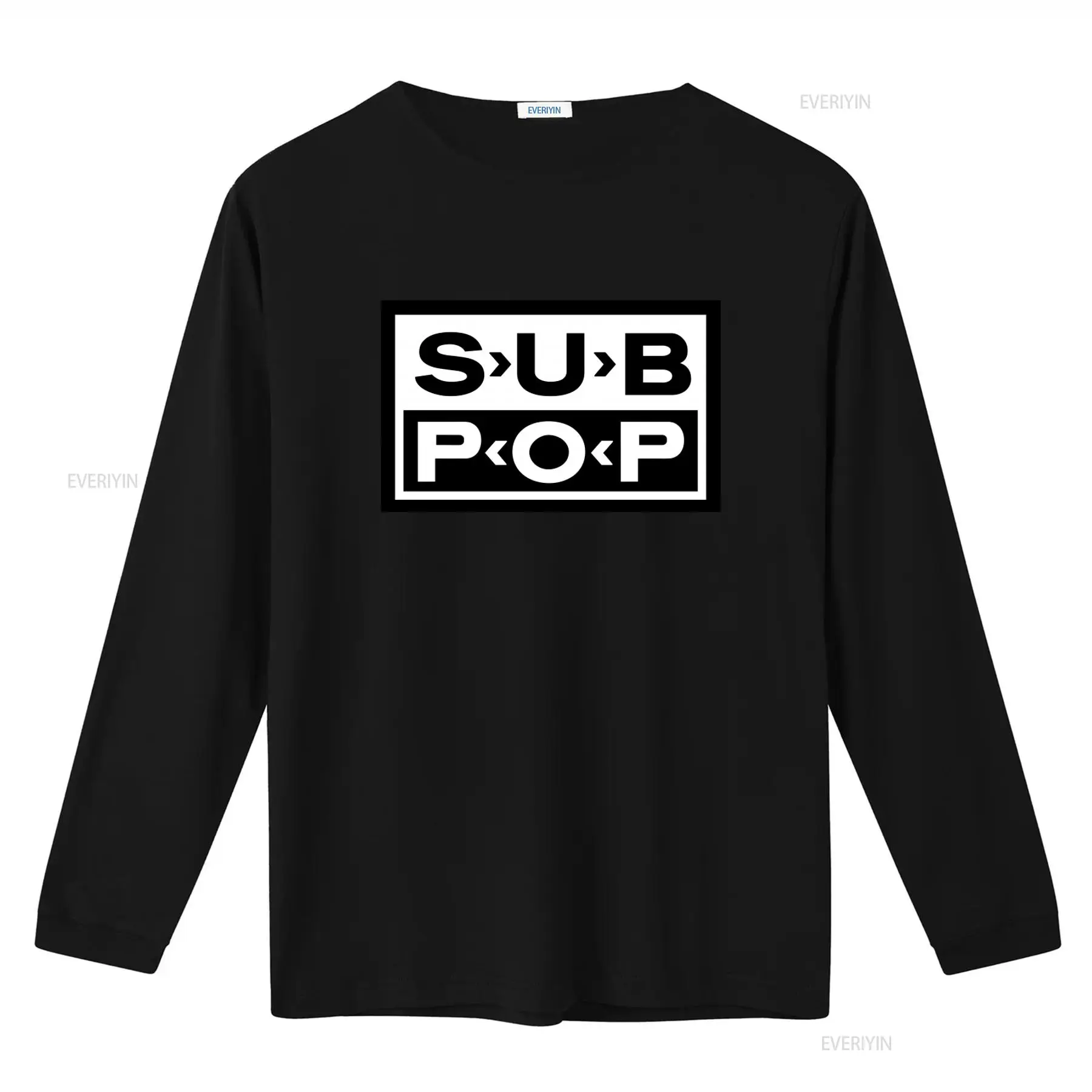 서브 팝 로고 티셔츠 블랙 화이트 프린트 레트로 스타일 - Vintage Fashion Jersey 리뷰 및 가격