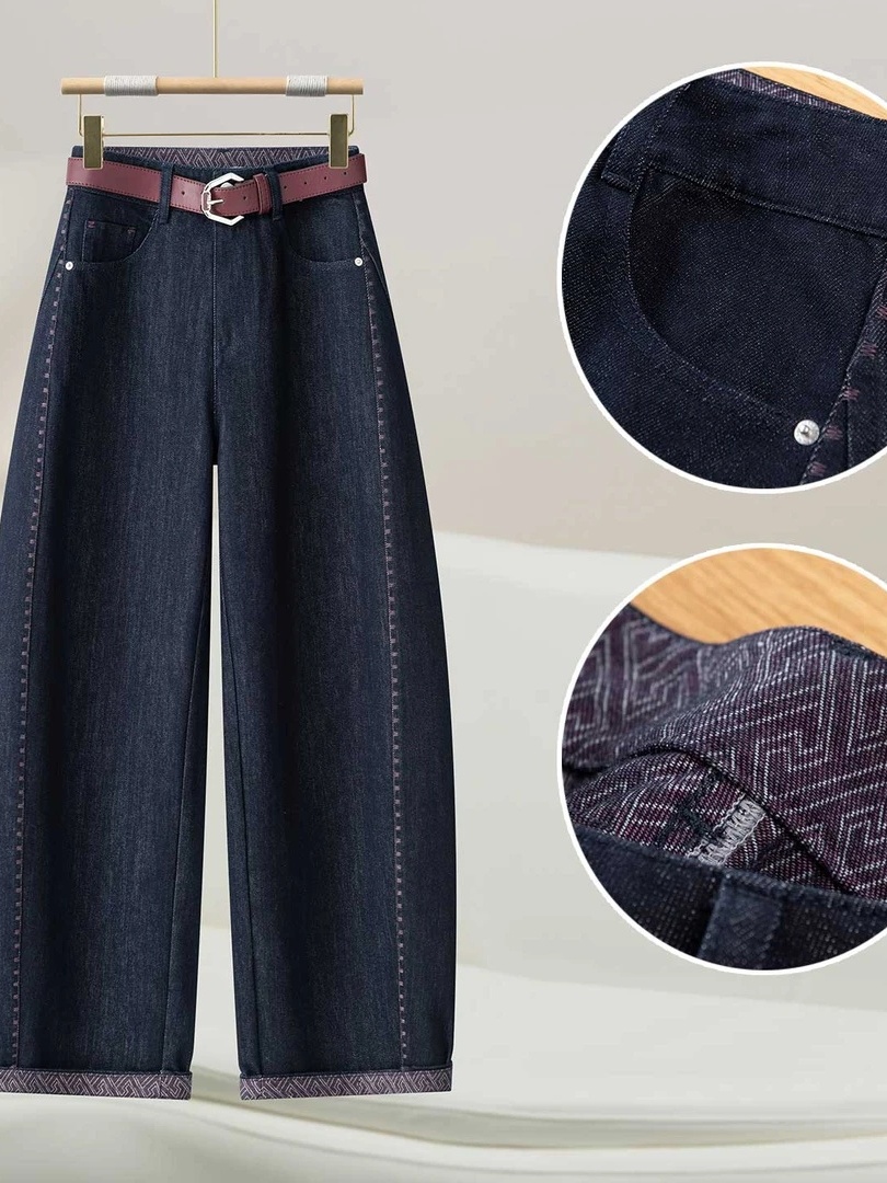 La Chapelle 데님 블루 빈티지 와이드 레그 팬 - Vintage Fashion La 리뷰 및 가격