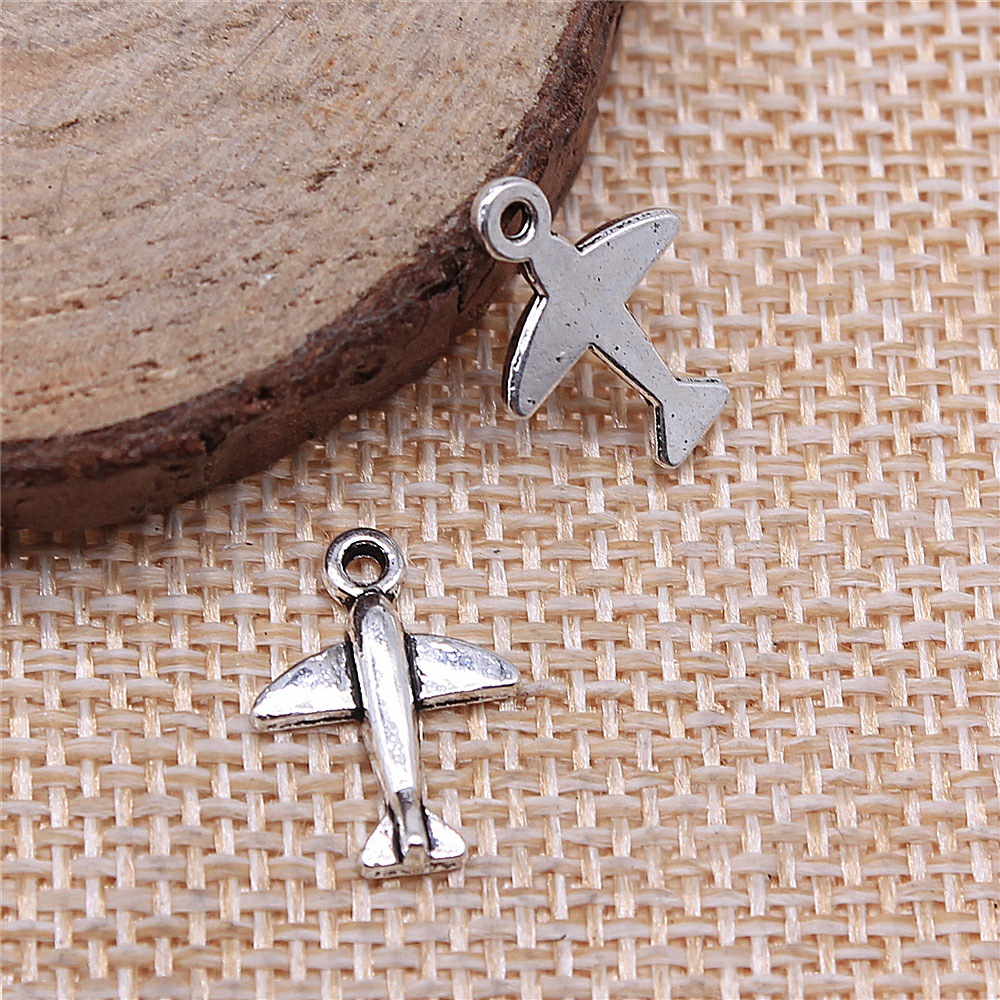 10개 11x15mm 앤틱 실버 컬러 항공기 참 펜던트 - Vintage Fashion Stores 리뷰 및 가격