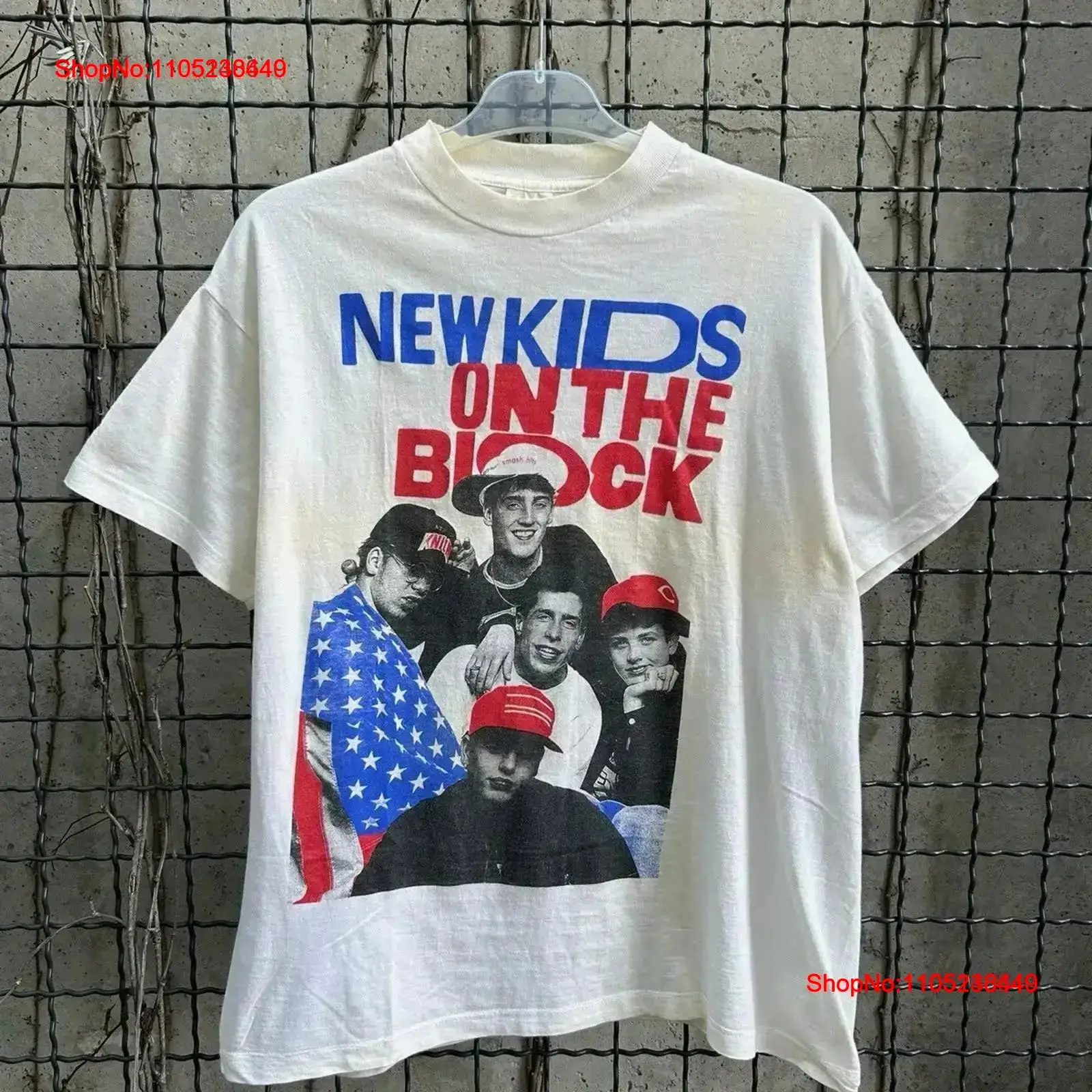 빈티지 80년대 뉴 키즈 온 더 블록 밴드 티셔츠 사이 - Vintage Fashion Jersey 리뷰 및 가격