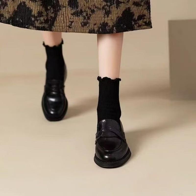 여성 빈티지 페니 로퍼 슬립온 낮은 로우 통굽 정장화  - Vintage Fashion Dresses 리뷰 및 가격