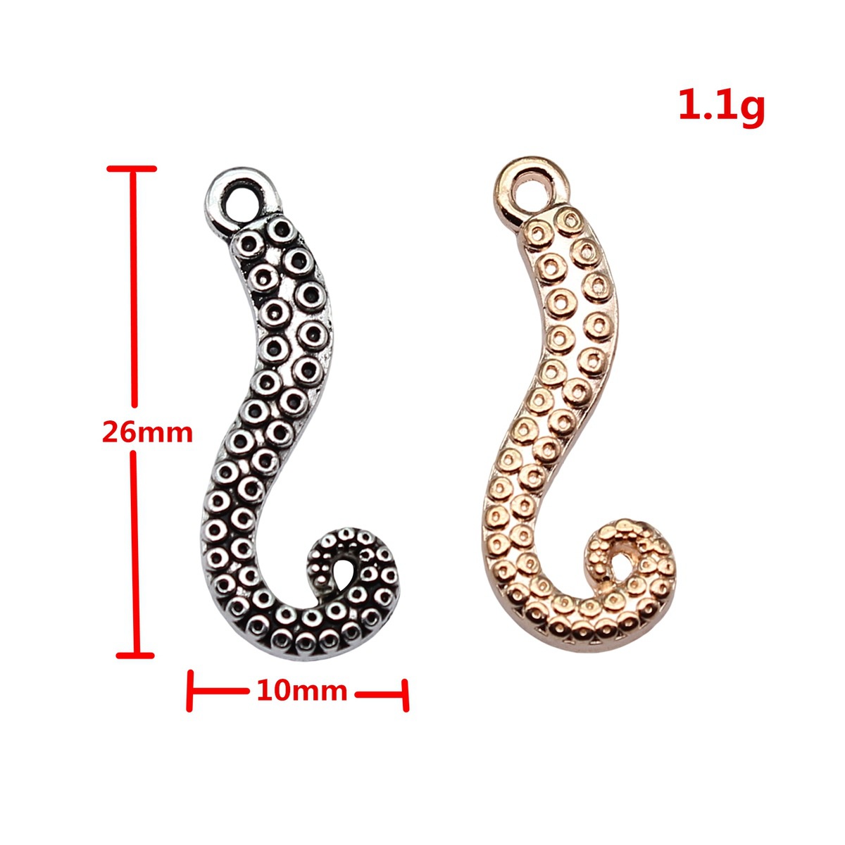 WYSIWYG 20개 26x10mm 4색 문어 다리 참 - Vintage Fashion Stores 리뷰 및 가격